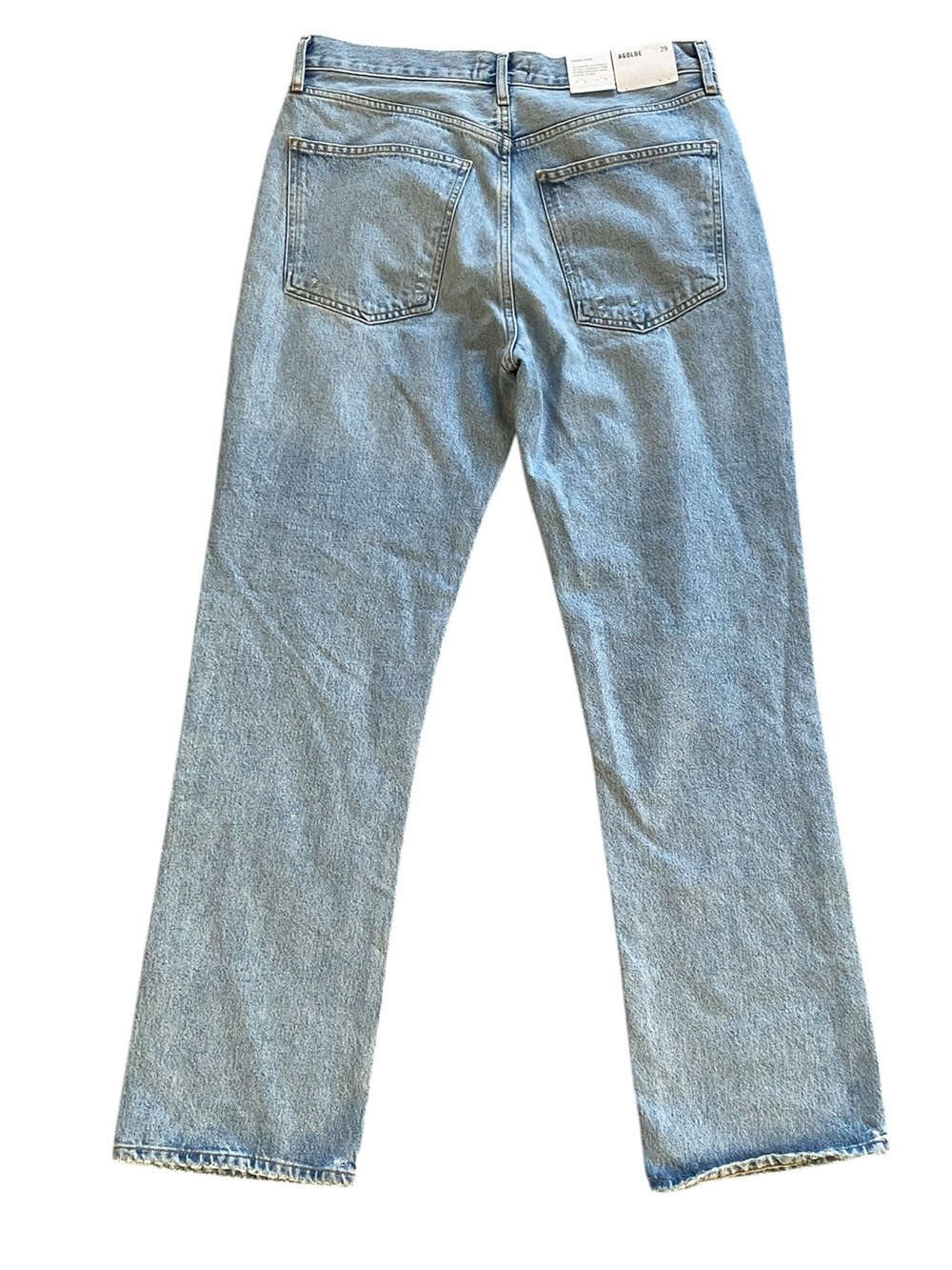 Agolde Lana Straight Leg Riptide Wash Lightly Distressed Jeans Sz 29 NWT - Picture 13 of 15